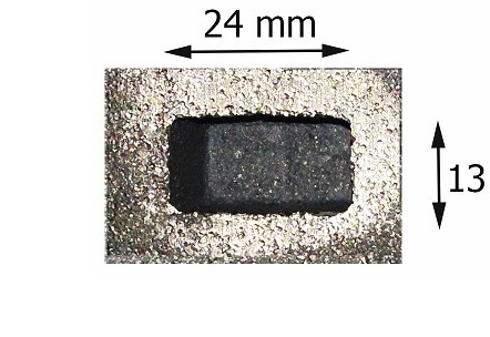 Encoche Patte de scellement basse 180 mm
